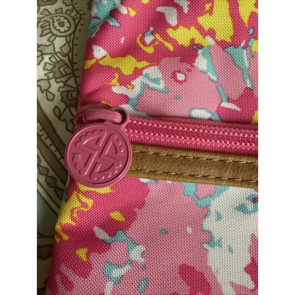 Simply Southern PINK TURQUOISE Floral CROSSBODY Purse 10” X 8” - Picture 3 of 11